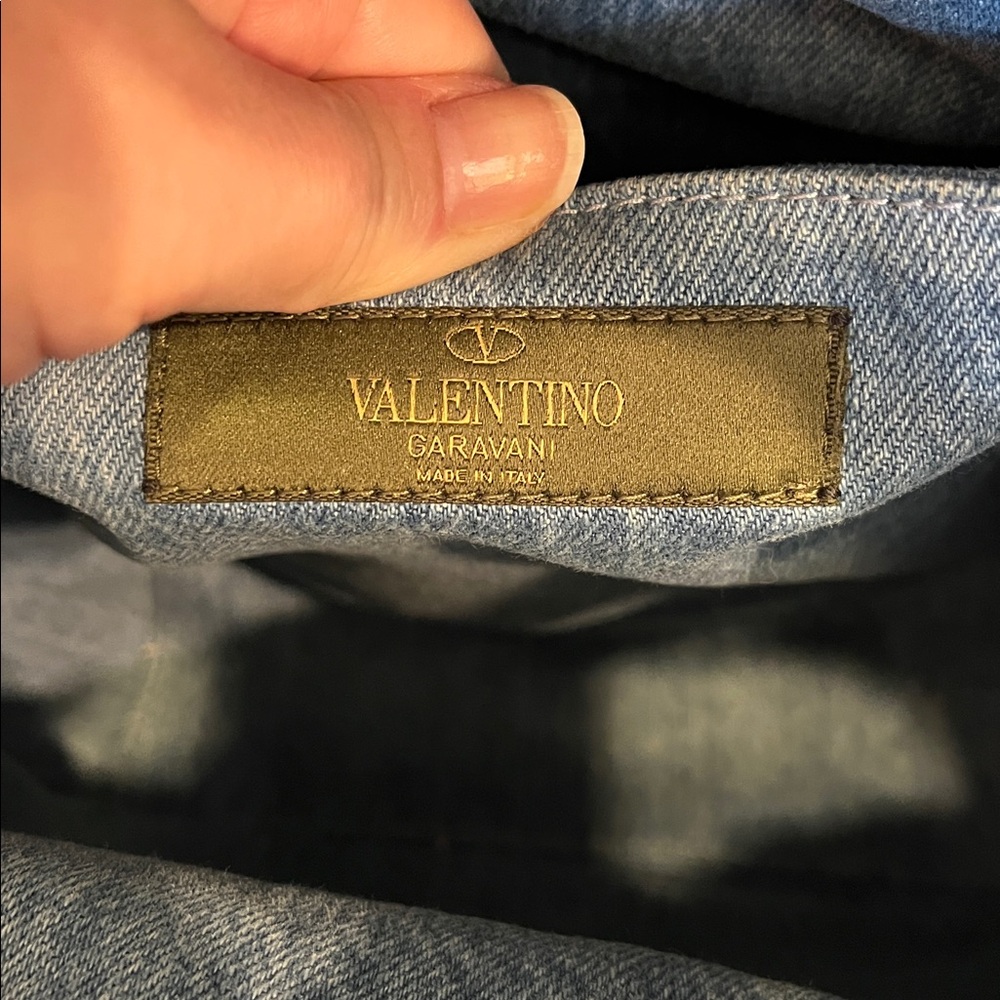 Valentino Denim Butterfly Backpack - Picture 12 of 16